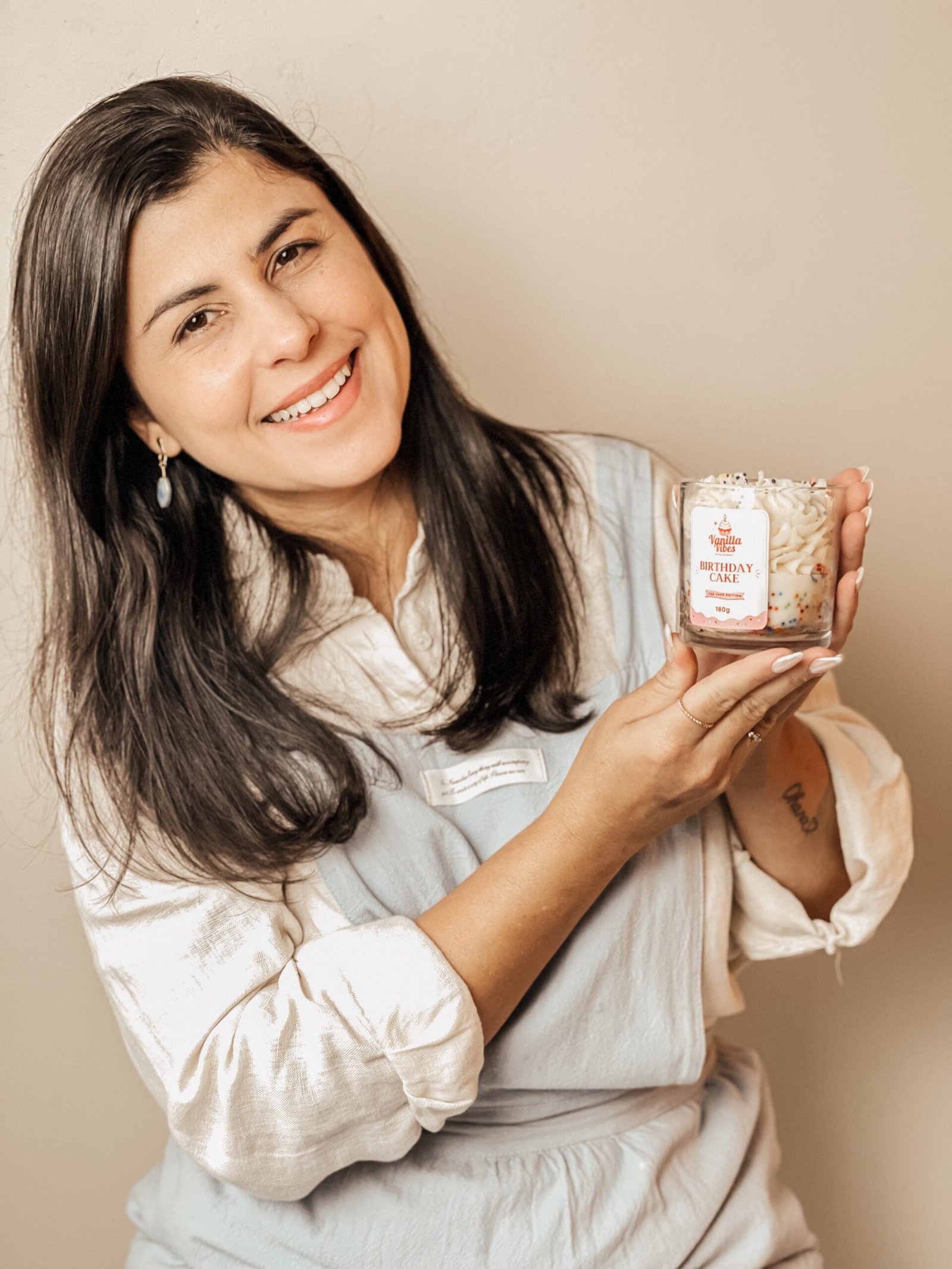 Handmade candle by Cinara Pavesi